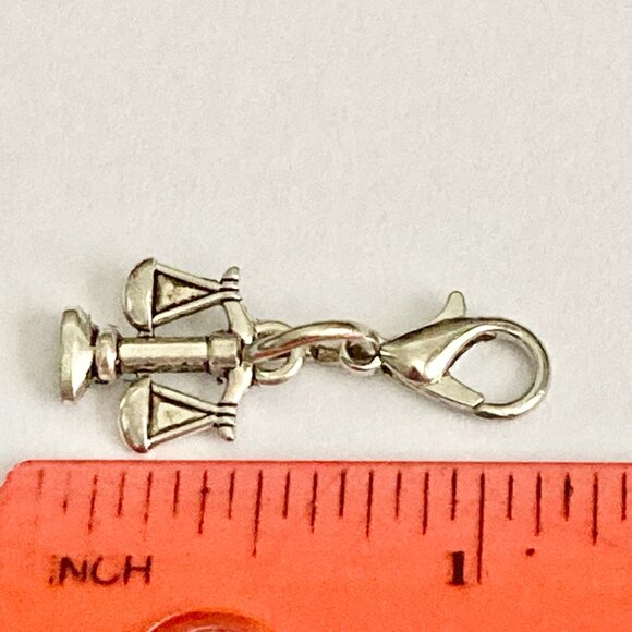 Law Scales Clip On Charm Zipper Pull Silver Tone Attorney Paralegal Lawyer Gift - Picture 6 of 6